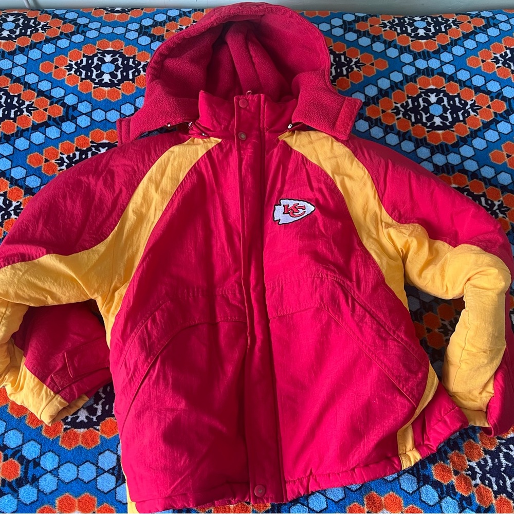 NFL Football Kansas City Chiefs Big Boys winter Coat RARE